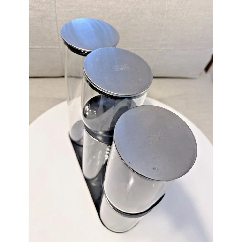 Joseph Joseph - Podium Steel - 5 Piece Glass Storage Container Set With Stand